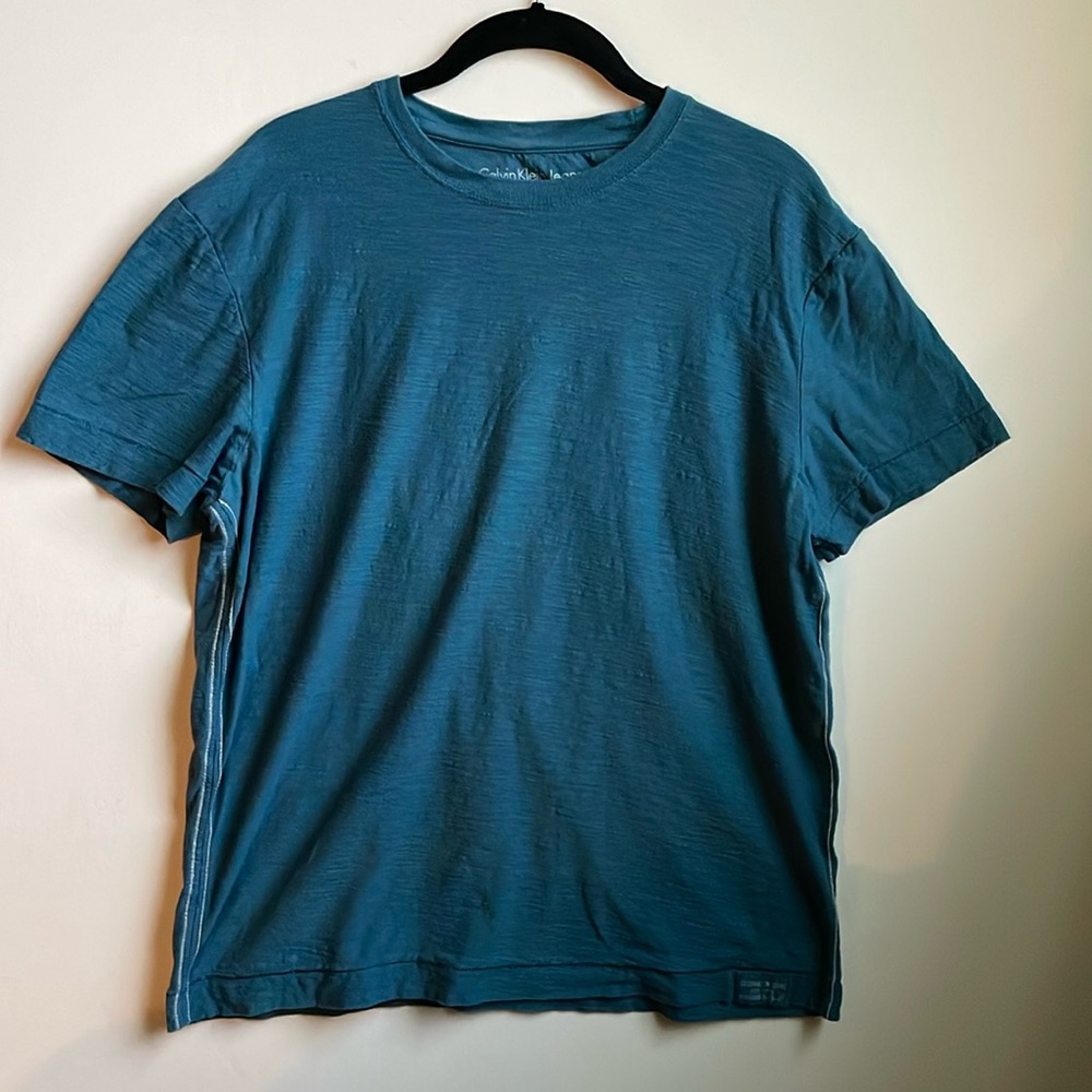 Calvin Klein Men’s Short Sleeve Shirt | Blue | Medium